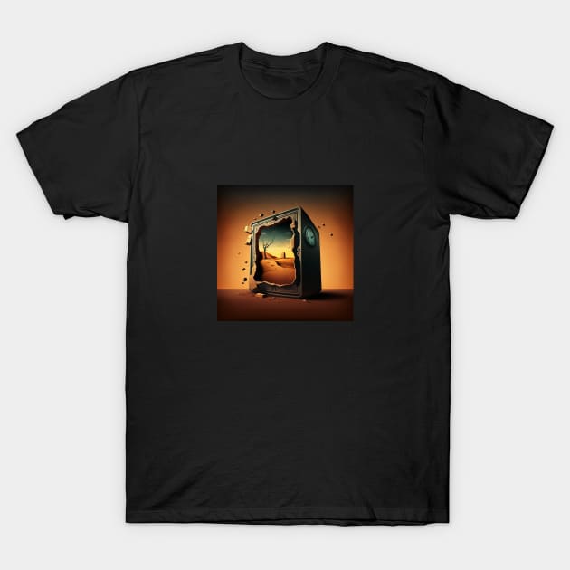 The Persistence of Memory by Salvador Dali illustration T-Shirt by KOTYA